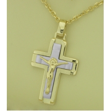 ΑΝΔΡΙΚΟΣ ΔΙΧΡΩΜΟΣ ΣΤΑΥΡΟΣ 001 14Κ